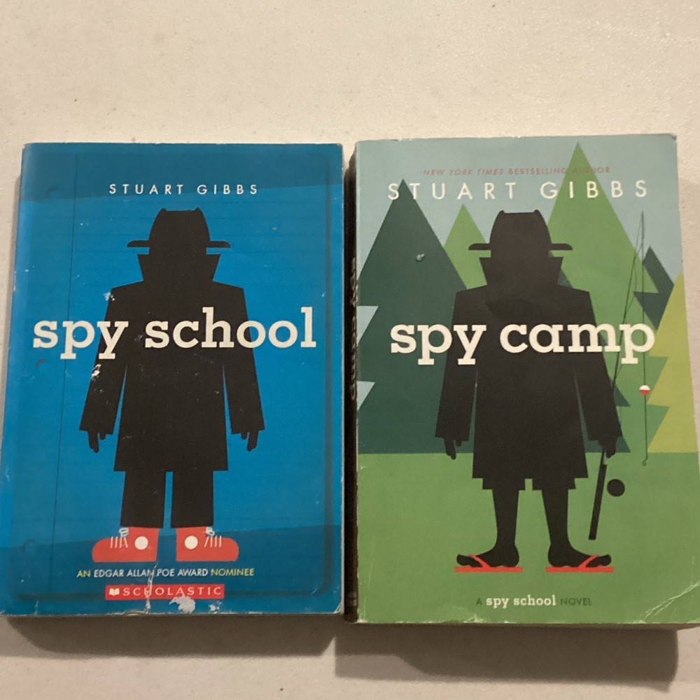 Scholastic Spy School Series by Stuart Gibbs - Blue and Green Covers